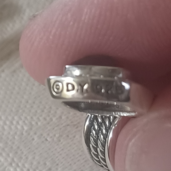 David Yurman Albion Garnet & Diamond Drop Earrings, Sterling Silver - Picture 10 of 14